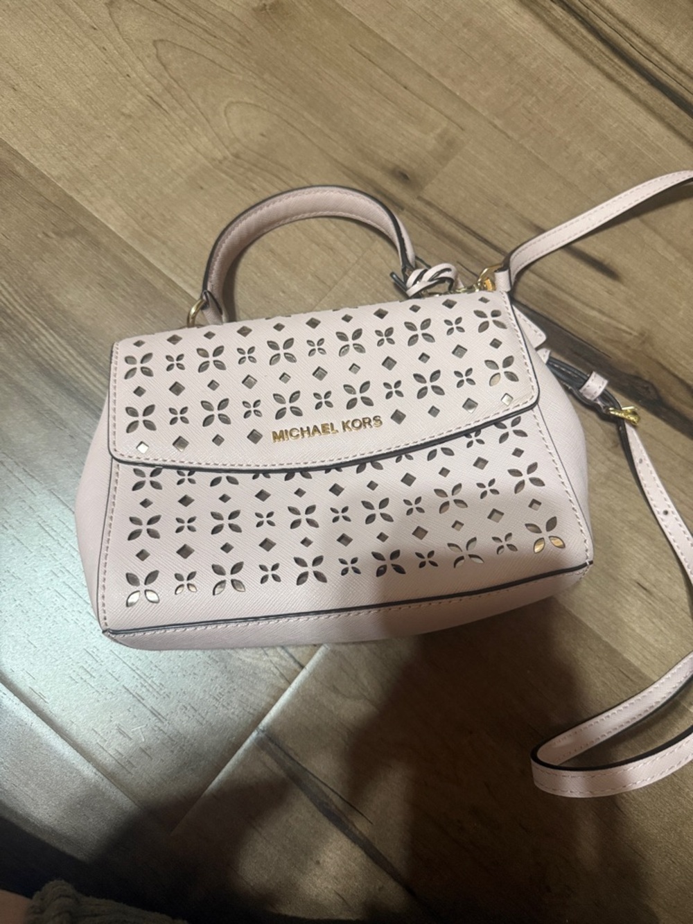 Michael Kors Blush Pink Leather Crossbody